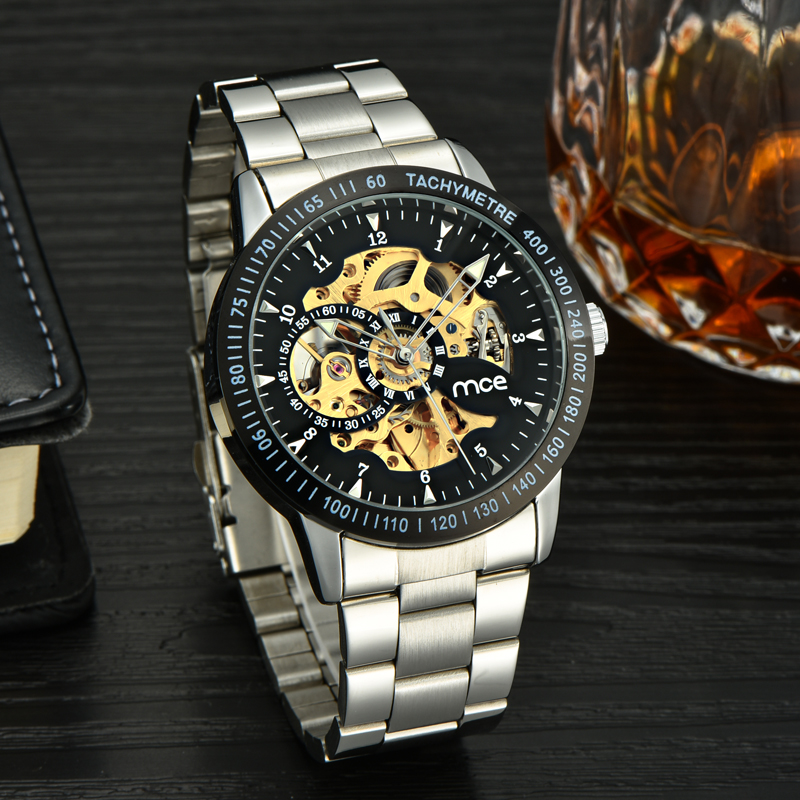 luxury automatic winner mechanical wrist watch