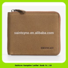 Fancy genuine leather wallet with zip coin pocket 16083
