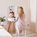 Wooden Vanity Makeup Dressing Desk with LED Light