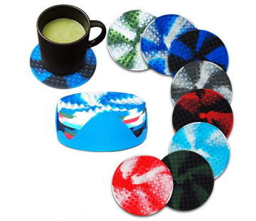 BPA Free Silicone Drink Cups Glass Coasters