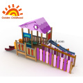 Outdoor Playground Playhouse Purple Slide Untuk Dijual