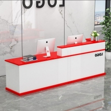 White Melamine Counter Table - Reception Desk & Office Furniture
