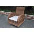 გარე Wicker Bistro Swivel სავარძელი Rattan ავეჯი