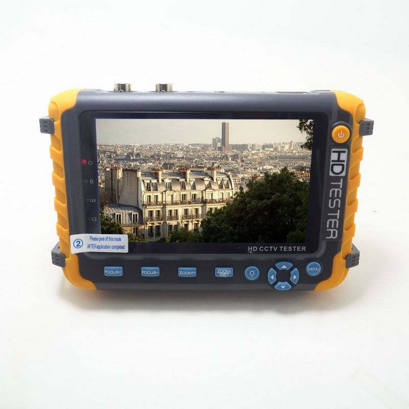 5 بوصة TFT Color LCD CCTV HD-TVI، AHD، CVI اختبار الكاميرا مع شريط المعصم، الكل في اختبار CCTV واحد (CT800HDA)