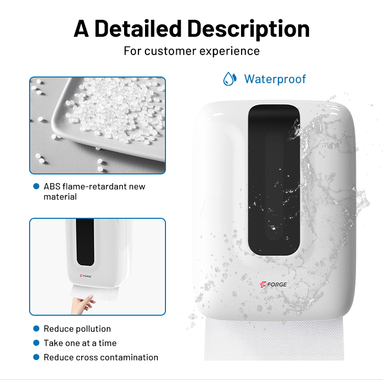 FQ-009 C Folded Paper Towel Dispenser Toilet wall mounted plastic interfold paper towel dispenser white
