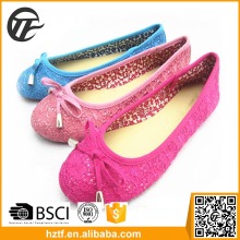 Colorful embroidered cloth lady flat shoes