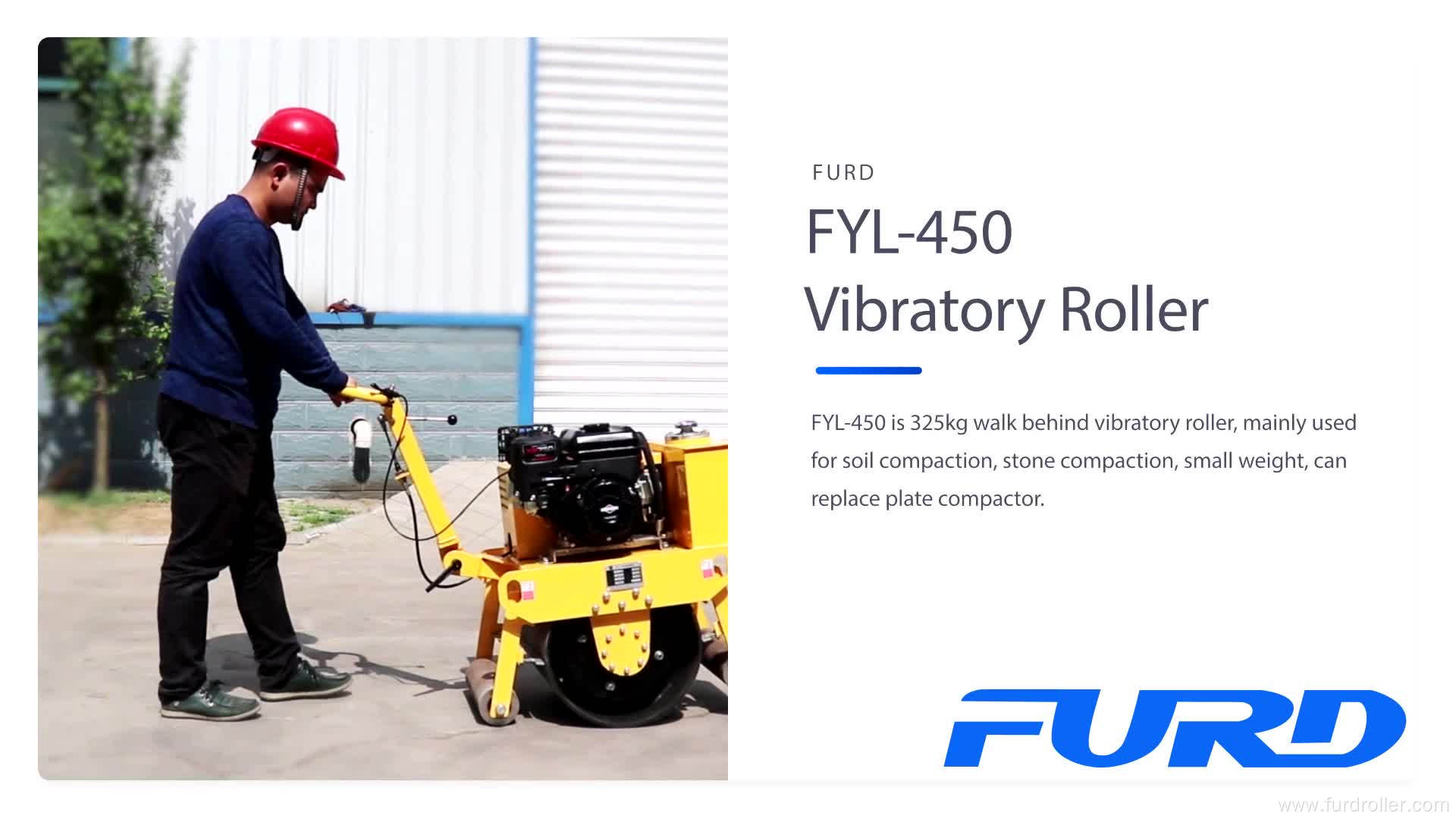 Pedestrian Vibrating Mini Road Roller Compactor (FYL-450)