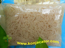 Vegan food diet precooked konnyaku/konjac shirataki pasta with seaweed