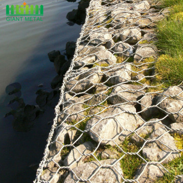 Thép mạ kẽm dệt lưới Gabion cho tường chắn