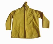 Yellow Pvc Polyester Raincoat