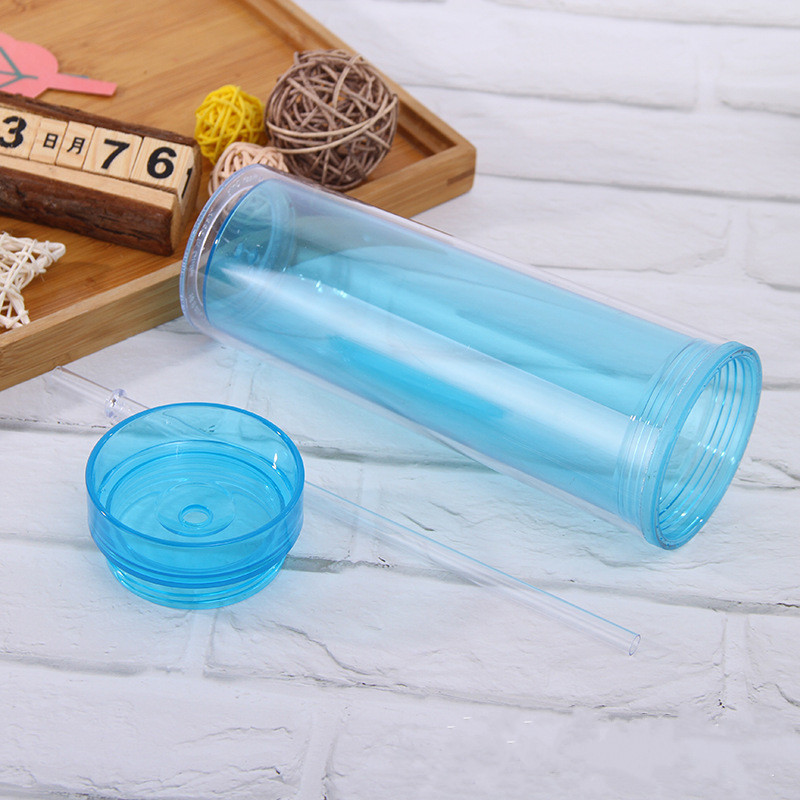 16 oz Plastic Double Wall Tumbler Insulation Drinking Cups Mugs Drink Mug Travel tumbler Plastic Mug