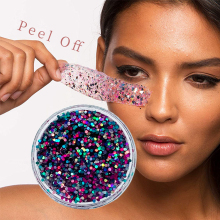 Colorful Cosmetic Body Glitter: Long-Lasting Chunky Glitter with Fix Gel for Face, Body, Hair, and Nail