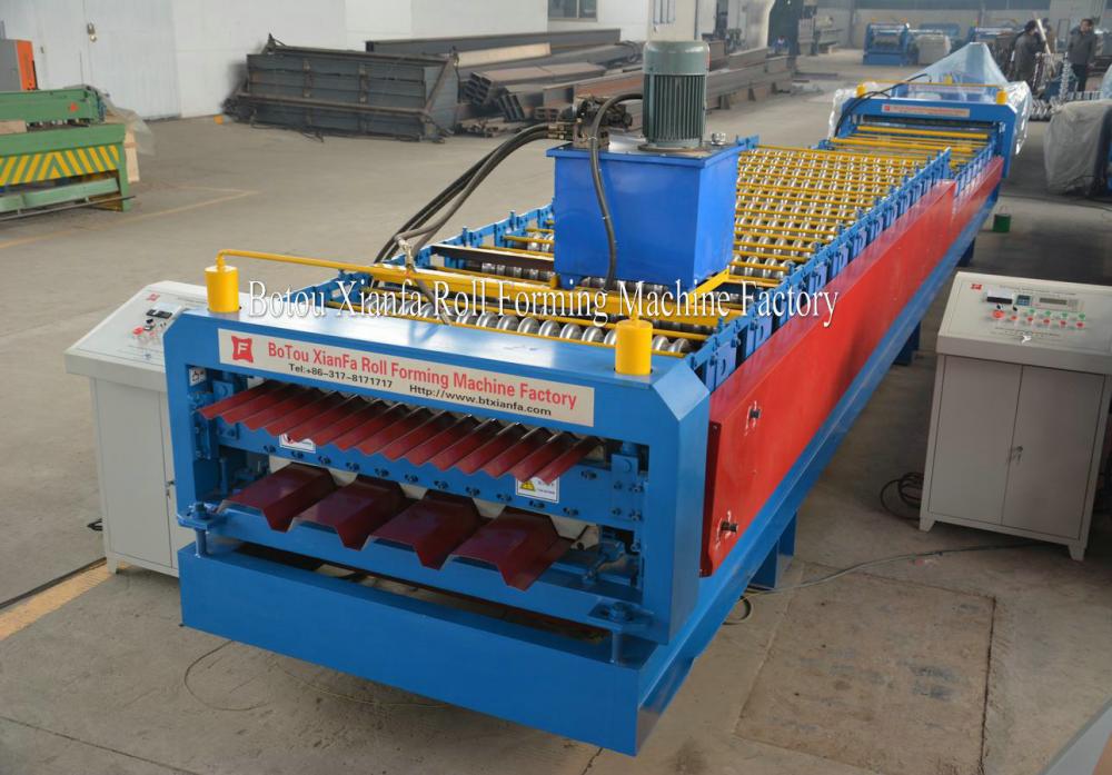 Galvanized Color Steel Sheet Double Deck Roof Tile Making Machine