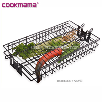High Temperature Resistant Non-Stick Flat Spit Rotisserie Grill Basket