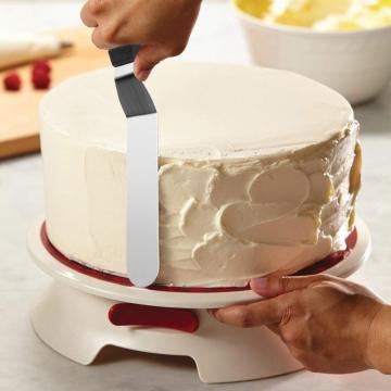 Spatule de décoration de gâteau glacé en angle pour cuisine en acier inoxydable