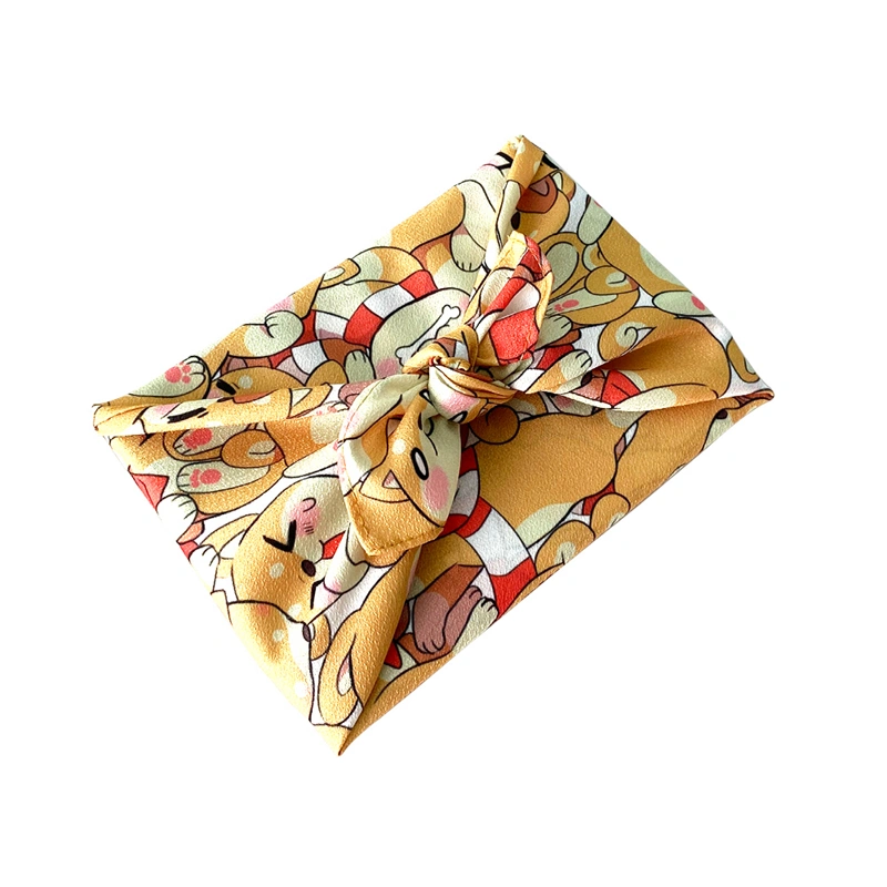 Custom Design Japanese Furoshiki Wrapping Cloth Gift Bag Wrapping