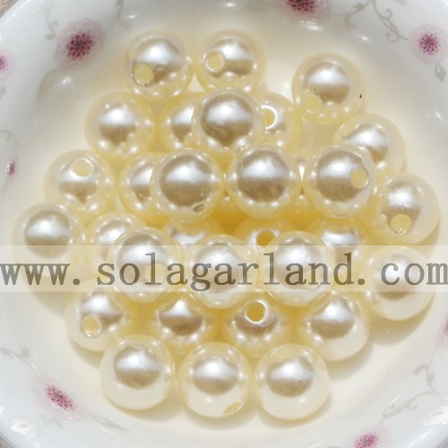 Wholesale Round Imitation Acrylic Pearl Round Spacer Loose Charms Beads DIY Jewelry