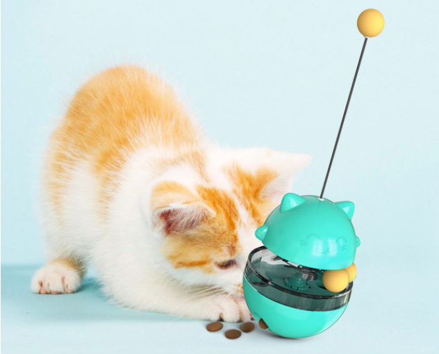 Free Sample Turntable Toy Leaking Food Ball Funny Cat Stick Self Enjoy Cat Toys