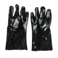 Schwarze PVC-Tips-Handschuhe Glatte Verriegelungs-Liner