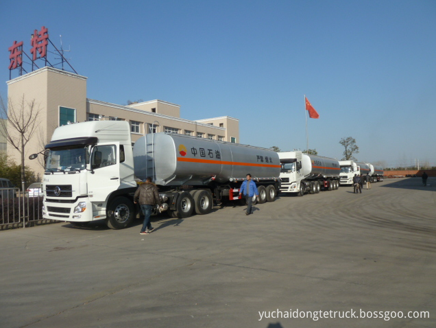 Gas station us 3 axle 50CBM fuel tank semi-trailer