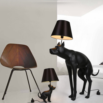 Modern Large Funky Dog Pooping Floor Lamp with LED Lighting