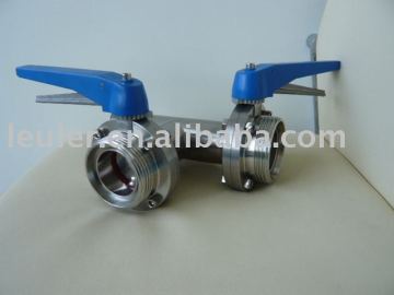 three way valve,G-G-G butterfly valve