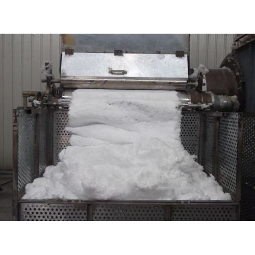 Formaldehyde-free loose white fibre glass wool