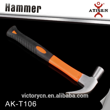 Claw Hammer Fiberglass Handle Chevrons Rubber Grip Outdoor Hammer