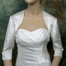 3/4 Sleeve Wedding Satin Bolero Jacket Satin?