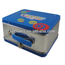 rectangular custom tin metal lunch box