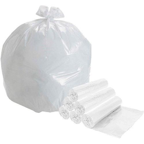 Blanco biodegradable de las bolsas de basura de plástico para la industria