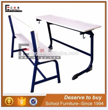 Double school desk school desk and chair with Panel school desk and chair set