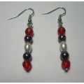 Hematite Earring with silver color finding