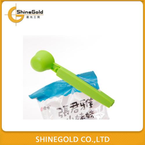 Sales promotion plastic coffee spoon with clip