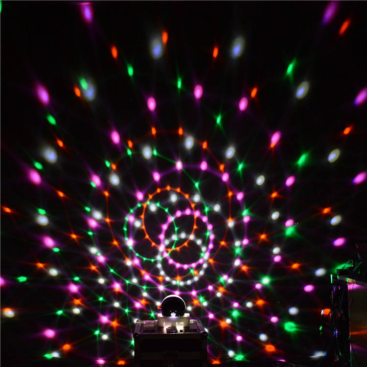 Crystal magic ball with 6 rings 6*3W for Bars disco hall for mobile dj gigs Xmas birthday party bar club and musical live show
