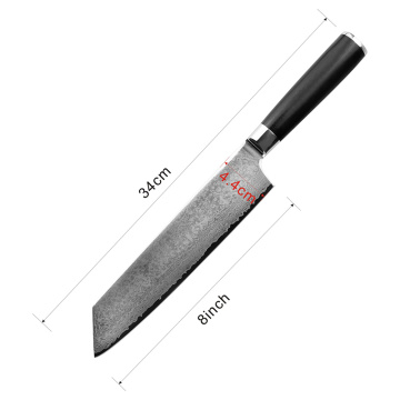 Japanese damascus stainless steel 8.5inches santoku knife