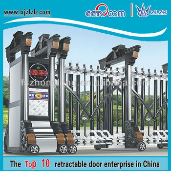 Aluminium gates and rails retractable security gate house gate designs