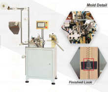 Plastic zipper joining machine