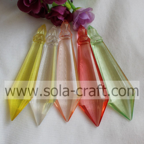 Transparent Plastic Faceted Diamond Bicone Bead Icicle for Chandelier Decoration