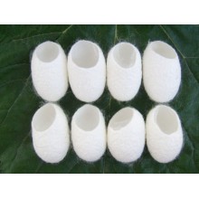 Casse-croûtes naturelles à la menthe en fibre de soie organique Bombyx Cut for Crafting Accessoires faits à la main