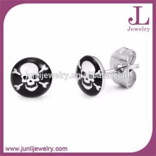 Skull Stainless Steel Earring Findings Wholesale Gothic Skull Ear Stud