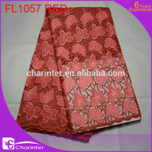 lace fabric/african cord lace/african lace/cord lace fabric/french tulle lace FL1057 red