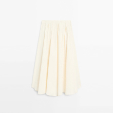 Women's striped printed trumpet midi skirt