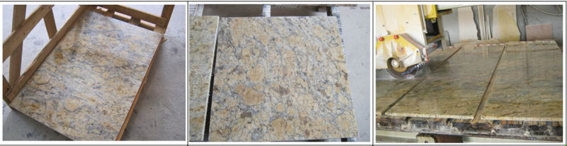 Giallo Diamond Granite Slab Tiles for Kitchen Countertop Vanity Top Worktop