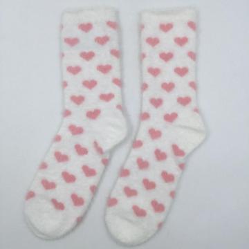 Super soft cosy socks whit pink heart