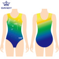 Rainbows ombre girls gymnastics leotards