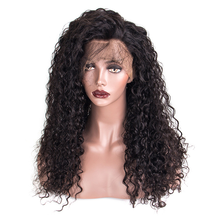 Natural Color Virgin Curly Human Hair Wigs 10A Grade Lace Front Wig Raw Indian Hair Wig For Black Women