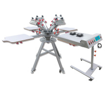 4 Color 4 Station Aluminum Pallet Textile Rotary Screen Printing Machine