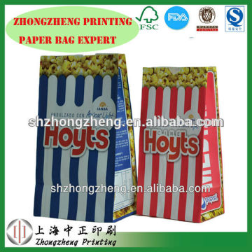 personalised popcorn bag,paper popcorn bag wholesale,white kraft paper bag