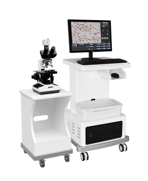 Trinocular Microscope with Camera, Printer, and Computer for Sperm Analysis